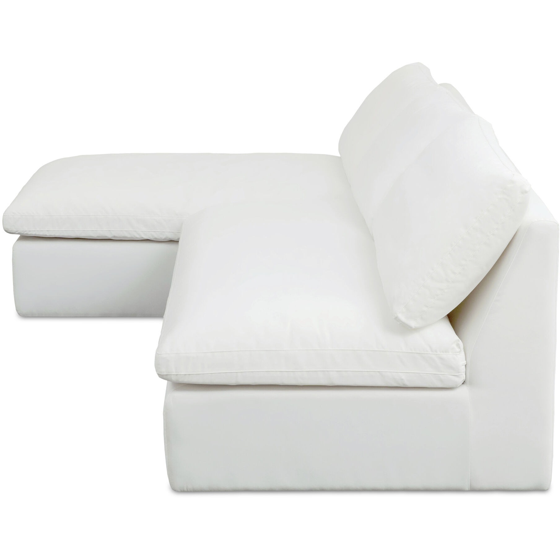 Miles White Outdoor Modular, 2 Piece